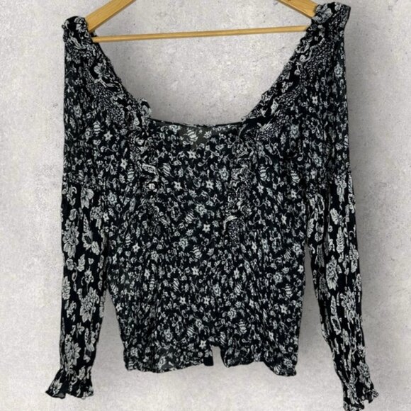 Sezane Silk Blend Floral Patchwork Jihane Blouse Top Size 40 French US 8 Boho - Picture 5 of 16